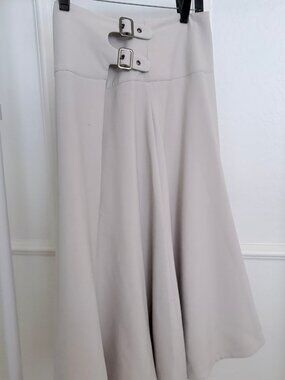 NWOT ASOS Light Gray Wrap Skirt - Double Buckle - US 4